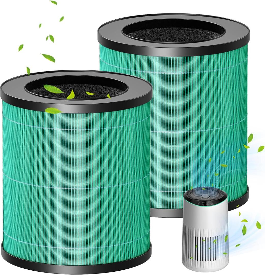 2 Pack MR2566 Filter Compatible with MERONTE & MORENTO MR2566 Air Purifier, 3-in-1 HEPA Activated Carbon Pre-Filter, Pet Dander Version