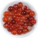 2 x Natural Stone Beads 8mm Red Striped Agate Beads Round Loose Beads Crystal Energy Stone Healing Power for Jewelry Making DIY,1 Strand 15"