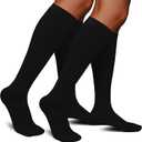 Medical Graduated Compression Socks for Men & Women 30-40 mmHg-2 Pack Extra Firm Support Knee High Circulation Socks