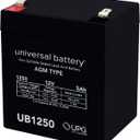 Universal UB1250 D5741 SLA Battery 12V/ 5AH .187 Tt