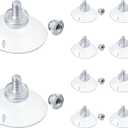 10 Pcs Suction Cups for Glass Window Screw Suction Pads 1.73"/44mm PVC Clear Sucker Pads with Cap Nut M6 Thread for Home Organization Bathroom Window Wall