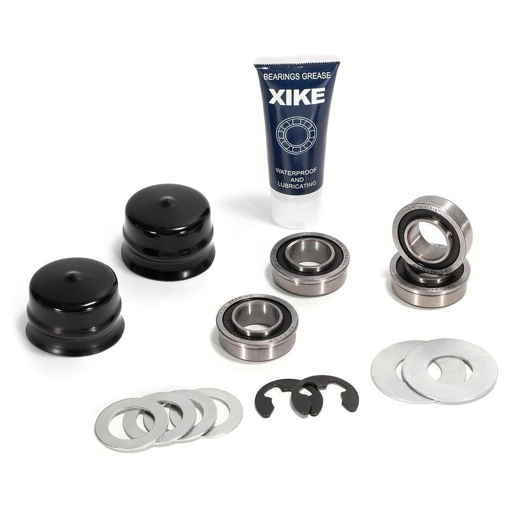 XIKE Lawn Mowers 9040H Front Wheel 3/4" Bearings Kit Compatible Craftsman Sears AYP Poulan Husqvarna Jonsered Weed Eater Roper Murray Noma 91334 491334MA. (Black)