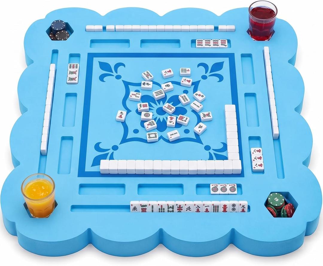 39 Inch Floating Mahjong Table for Pool, 2 Inch Thick Water Table
