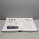 Stone Bath Mat Diatomaceous Earth Shower Mat Non-Slip Super Absorbent Diatomite Stone Bath Mats for Bathroom Floor Quick Drying Natural Easy to Clean(23.6''15.4" White)