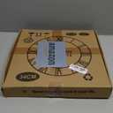 Large Wall Clock for Living Room Decor, 14 Inch Non Ticking Silent, Battery Operated Modern Vintage Oversized Wall Clock for Bedroom Kitchen (Light Brown - Arabic Numbers)