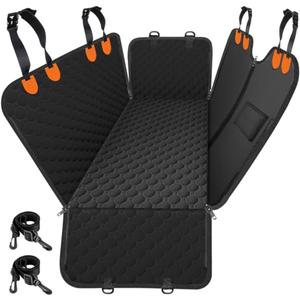 Mancro Dog Car Seat Cover, 2025 Upgraded 600D Heavy Duty Waterproof & Scratch-Resistant Dog Hammock for Car, Back Seat Pet Cover for Dogs with Sedan, Trucks and SUVs, Standard, Orange Leather Mancro Dog Car Seat Cover, 2025 Upgraded 600D Heavy Duty Waterproof & Scratch-Resistant Dog Hammock for Car, Back Seat Pet Cover for Dogs with Sedan, Trucks and SUVs, Standard, Orange Leather