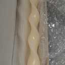 MAITREYA Ivory Spiral Taper Candle Soy Wax Unscented Candles Sticks,Elegant Design for Home Decoration Weddings Parties,9.8inch,4pcs,Ivory-E