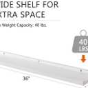 Floating Shelf White Oak Wood Wall Shelves 36 Inch (Upgrade Width 6"), Display Picture Ledge Shelf for Bedroom Living Room Bathroom Office Kitchen Wall Storage Shelves, 6X36 inch