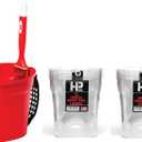 Handy Paint Pail Kit, Disposable Liners and Paint Brush for Trim, Cut-Ins, and Small Painting Projects, Active Painters Dream Package, Red Kit 1