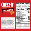 Cheez-It Baked Snack Crackers, Lunch Snacks, Family Size, Hot and Spicy, 21oz Box (1 Box) (EXP 01/05/27)
