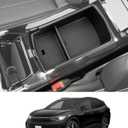 2023 2024 2025 2026 ID.4 Accessories Center Console Organizer for VW ID.4 (Standard/S/S Plus/Pro/Pro S/Pro S Plus), Durable ABS Plastic Console Tray Insert 2026 2025 ID.4 Accessories (Black)