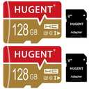 2 Pack SD Card 128GB with Adapter, High Speed Micro SD Card, UHS-I C10 A1 Memory Card for Drone/Tablet/Mobile Phone/Camera/Car Audio/Game Console (128GB)