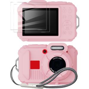 Silicone Case for Kodak pixpro wpz2 Digital Camera with 2PCS Screen Protector and Lanyard - Pink