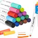 maxtek Dry Erase Markers Chisel Tip, Low Odor, 17 Count Vibrant Colors Whiteboard Markers, Pack 3