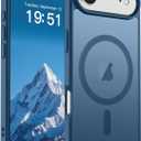 SUPFINE Magnetic for iPhone Air Case (Compatible with MagSafe)(Military Grade Drop Protection) Slim Translucent Matte Shockproof with Anti-Fingerprint Phone Cover for 17 Air,Deep Blue