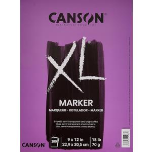 Canson XL Series Marker Paper, Foldover Pad, 9x12 inches, 100 Sheets (18lb/70g) - Artist Paper for Adults and Students