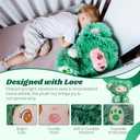LIUVIEW 14 Inch Weighted Teddy Bear Plush, Purple Stuffed Bunny, and Cute Stuffed Animal, Kids Plush Animal with Facial Expression