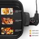 AEWHALE 3-in-1 Multifunctional Electric Grill,Electric Skillet Nonstick with Lids 1400W Party Griddle for Cooking Meats &Pancake