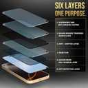 Tempered Glass for iPhone 16 Pro Max Screen Protector, Easy Install, 9H+ Hardness, Edge to Edge Coverage, Thin & Ultra Clear, Easy Applicator, Pack of 2