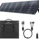 Ecosonique 200W Portable Solar Panel for Power Stations, Foldable & Lightweight with Kickstand, USB-C PD3.0 & USB-A QC3.0, MC4 & Multi-Output for Solar Generators, RVs, Camping, and Outdoor Use