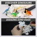 Create a Dinosaur Habitat with Dino Egg Dig Kit & Volcano Science Kit, Dinosaur Toys with Dino Eggs Excavation Set, Eruption Volcano Science Experiment, Craft Toys for Boys and Girls