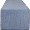 DII Two-Toned Collection Tabletop, Tablerunner, 13x108, Stonewash Blue