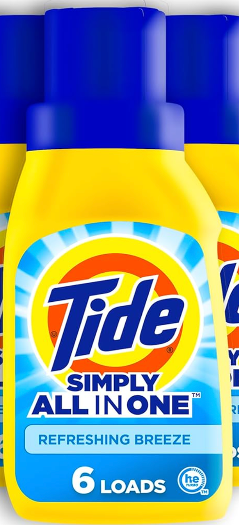 Tide Simply All-In-One Liquid Laundry Detergent, Refreshing Breeze Scent, 6 Loads, 10 fl oz, Pack of 1