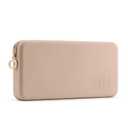 FVION Zipper Makeup Brushes Bag For Travel, Large Silicone Makeup Brush Holder, Make Up Brushes Pouch Case for Makeup Tools - Khaki