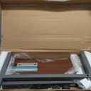 Vaunn Medical Pneumatic Adjustable Overbed Bedside Table With Wheels (Hospital and Home Use) (Walnut Brown)