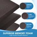 Deconovo Kitchen Mats for Floor, Kitchen Mat and Rugs Cushioned Anti-Fatigue,17.3"x 28", Black, Waterproof, Non Slip, Easy-Clean, Long-Lasting and Comfort at Home, Office, Garage