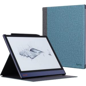 Ayotu Case for Onyx BOOX Note Air/Air 2 Plus 10.3'' Paper Tablet, Auto Sleep/Wake, Durable Fabric Folio Cover with Foldable Stand, Mint Green & Grey