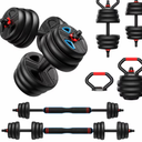 Adjustable Dumbbells,45lbs(22.5lb pair)
 Free Weight Set with Connector,5 in1 Dumbbells Set Used as Barbell,Kettlebells, Push up Stand, Fitness Exercises for Home Gym Suitable Men/Women