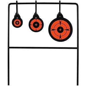Highwild Triple Gong Spinner Target - Rated for .22 Rimfire Rifles and .22 Handguns - No Assembly Required, Black, Alloy