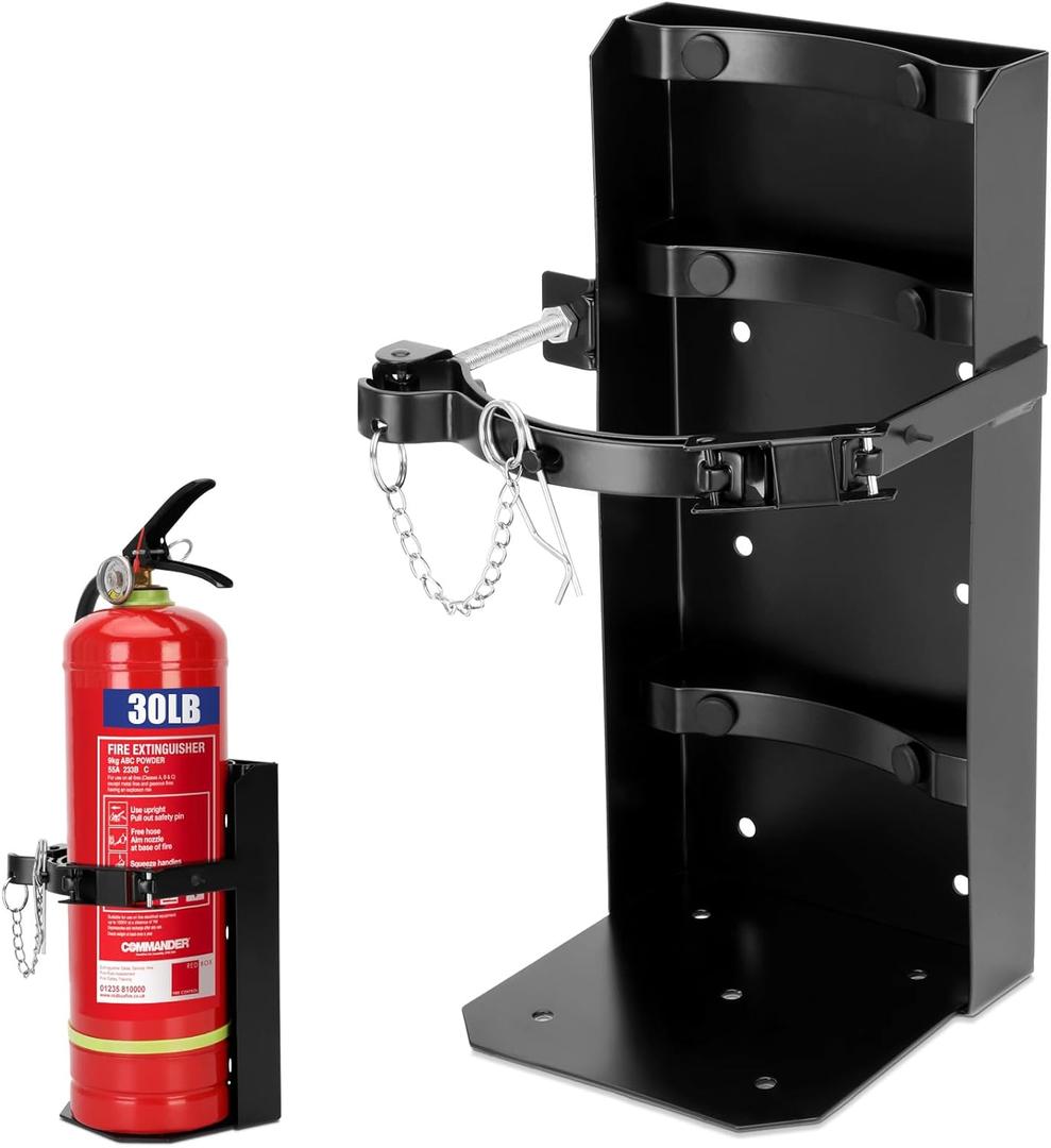 Heavy Duty Vehicle Bracket,Fire Extinguisher Brackets&Mounts-St12 Steel Red, 10lb Co2 Extinguisher-for School,Garage,Vehicle,Boat,Truck Generic Replacement for by amerex (30 LB), Pack of 2 