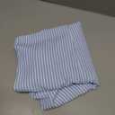 RoseSeek Women's Striped Print Straight Wide Leg Linen Pants Drawstring Waist Slant Pockets Pants Casual Long Pants, XL