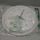 AKCISOT 14 Inch Wall Clock Silent Non Ticking Modern Wall Clocks Battery Operated, Analog Classic Clock Decorative for Bedroom, Kitchen, Home Office, Bathroom, School, Living Room (White)