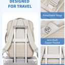WANDF Travel Backpack For Spirit Airlines Personal Item Bag 18x14x8 with Wet Pocket, 17 Inch Laptop Backpack for Men WomenWhite