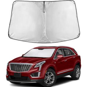 EcoNour Windshield Sunshade Compatible for Cadillac XT5 2017-2023 2024 2025, Sun Visor for Front Windshield & Window Sun Shade Cover, UV Heat Blocker & Protector, Car Accessories