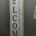 Welcome-ish Sign for Front porch Standing 45"X9" Large Outdoor Welcome Tall Vertical Funny Signs for Home Outside Door Wall Decor (Wood)