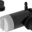 Windshield Washer Pump w/Grommet Replacement for Ford E150 E250 E350 E450 F150 F250 F350 F450 F550 F650 F750 Replaces OEM WG-318 8C3Z17664A
