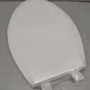 Angol Shiold Elongated Toilet Seat Soft Close & Quick Release White Plastic | PP Material Rust-Proof, Universal Fit for Oval Toilet Lid Replacement(18.5",Modern)
