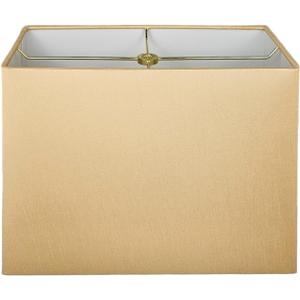 Royal Designs, Inc. HB-613-16AGL Rectangle Hardback Lamp Shade, (7 x 14) x (9 x 16) x 11, Antique Gold