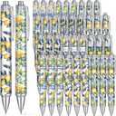 Sayglossy 36 Pcs Italian Lemon Gifts Bulk Ballpoint Pens in Black Ink Amalfi Coast Souvenir Retractable Pens Italian Gifts for Women Girls Students Graduation Birthday Lemon Party Favors
