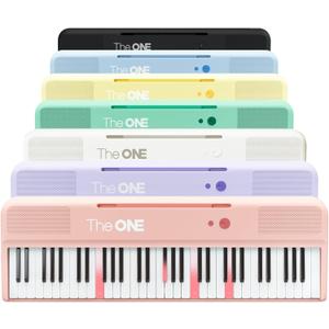 The ONE Smart Keyboard COLOR 61 Lighted Keys Piano Keyboard, Digital Piano for Beginners with 256 Tones, 64 Polyphony, Built-in LED Lights and Free Apps (Pink)