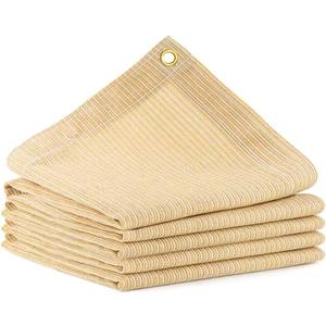 90% Shade Cloth for Patio, 6X6 FT Pergola Shade Cover, Breathable Sun Shade Fabric for Beach, Deck, Porch, Gazebo, Carport, Outdoor Sunshade Screen for Garden, Balcony, Pool. (Beige)