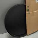 Round Ottoman Tray for Coffee Table Living Room Wood Serving Tray Large Wooden 24 Inches Black
