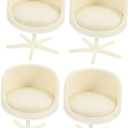 TOYANDONA 4pcs Dollhouse Armchair - 1/25 Scale Miniature Chairs Dollhouse Rotatable Chairs Miniature Armchair for Doll House Furniture Accessories Decors