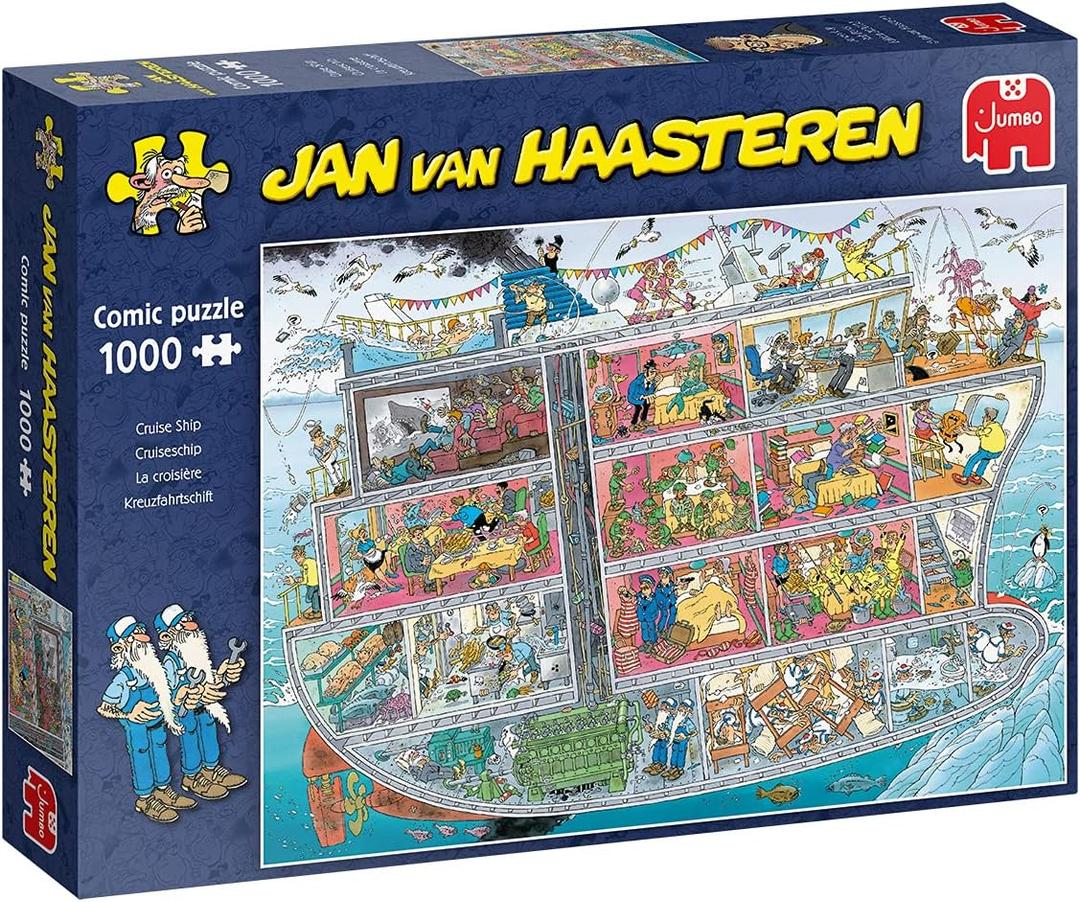 Jumbo, Jan Van Haasteren - 'Cruise Ship' Unique Comic Fun Designed Jigsaw Puzzle for Adults - 1,000 Piece