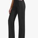 Womens Dress Pants Stretchy Work Pants High Waisted Business Trousers Pull On Casual Slacks with Pockets,L