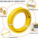 CSST Corrugated Stainless Steel Tubing 100 Ft 3/4" Flexible Natural Gas Line Pipe Propane Conversion Kit Grill Hose